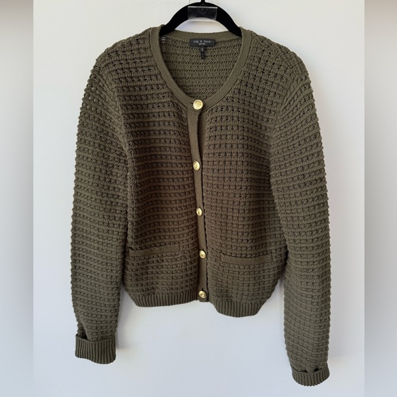 Rag & Bone Marlee Cardigan in Army size Large - Picture 2 of 8